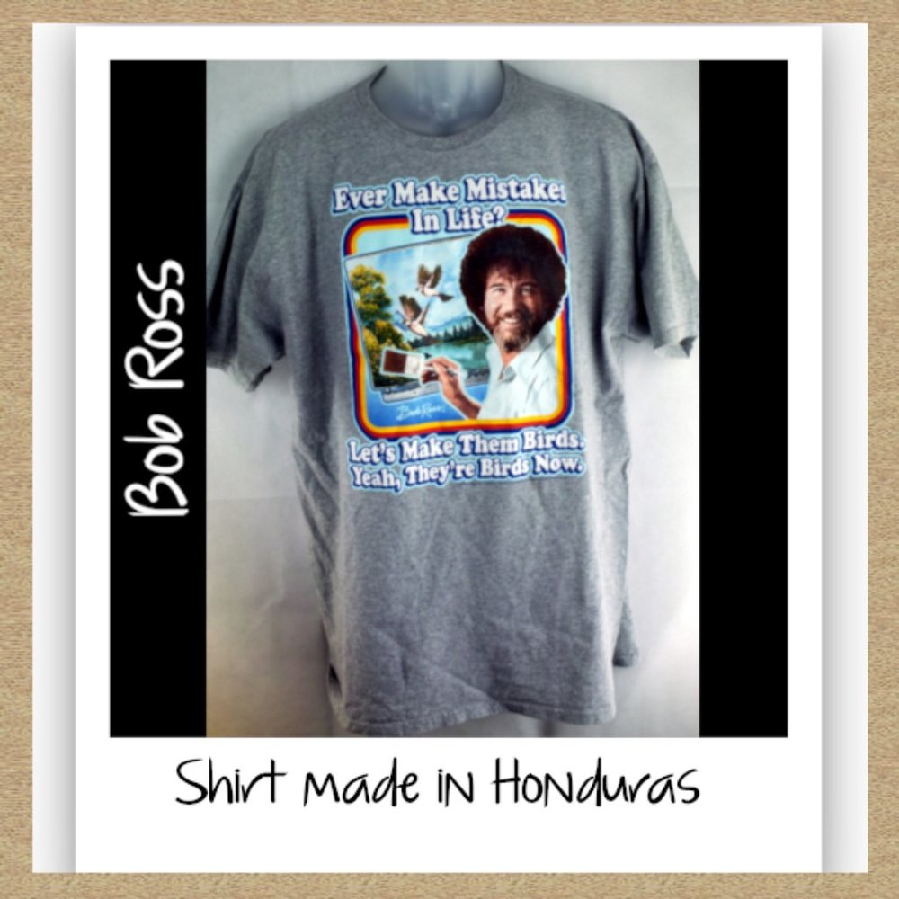 BOB ROSS Gray T-Shirt - Picture 4 of 16